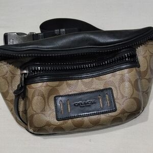 Coach Tan and Black Men's Belt Bag
